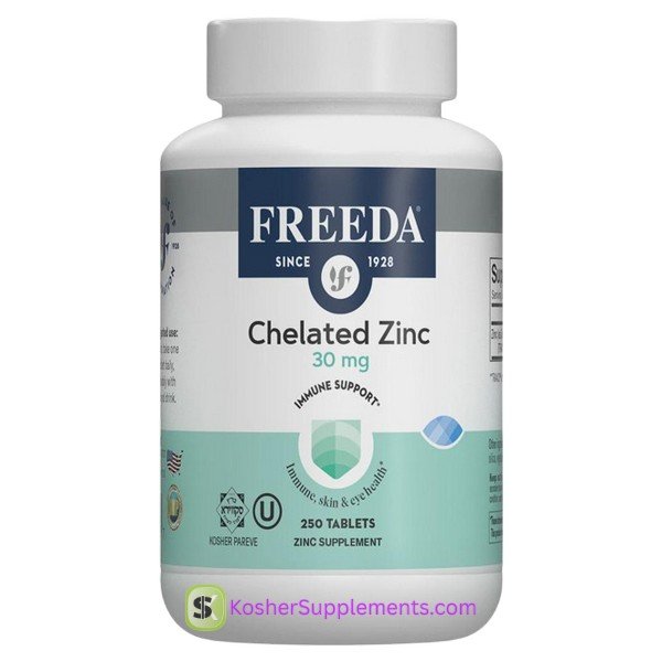 Chelated Zinc 30mg 250 tablets immune support
